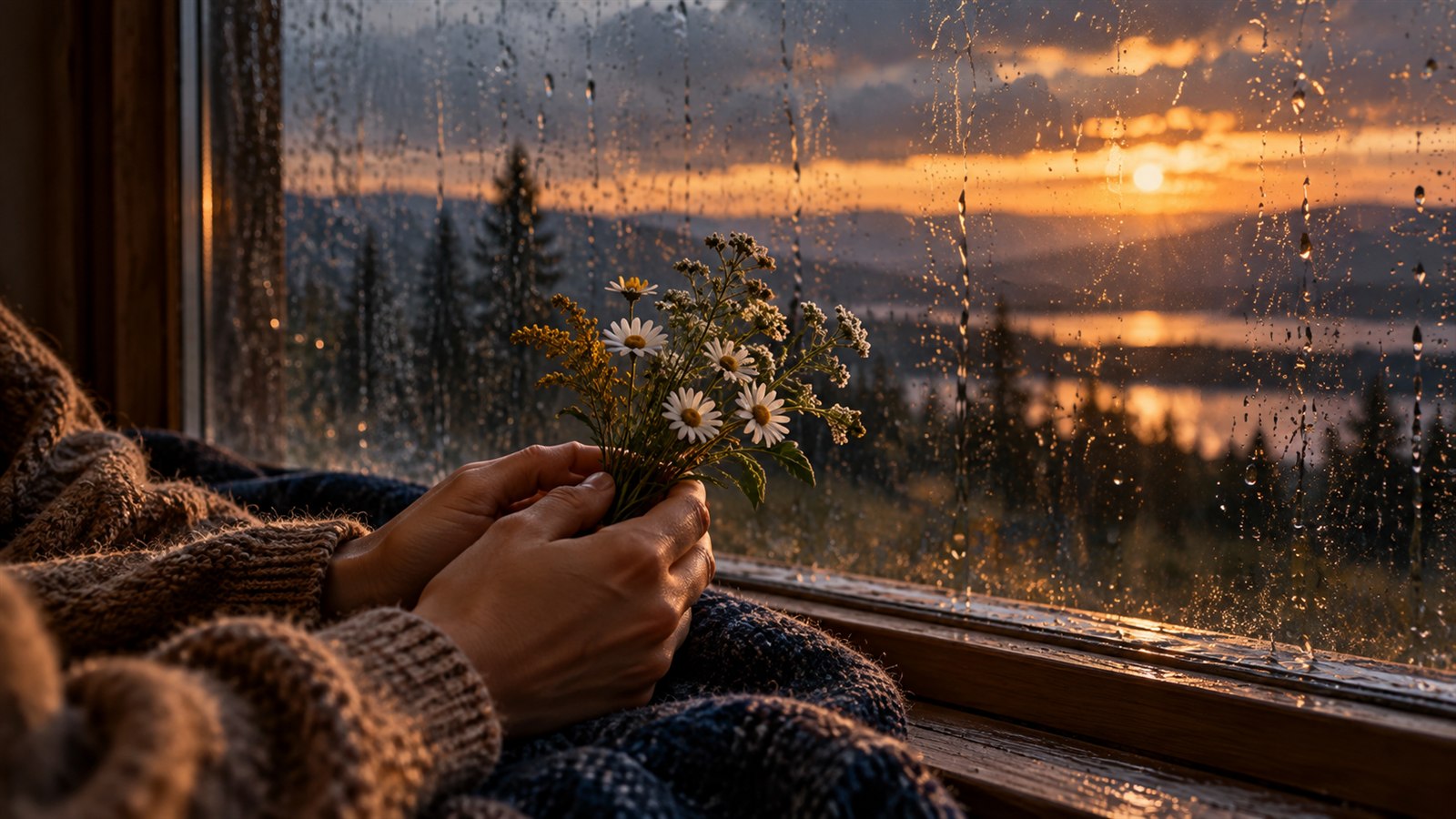 Illustrative Christian blog cover: gratitude and pain.